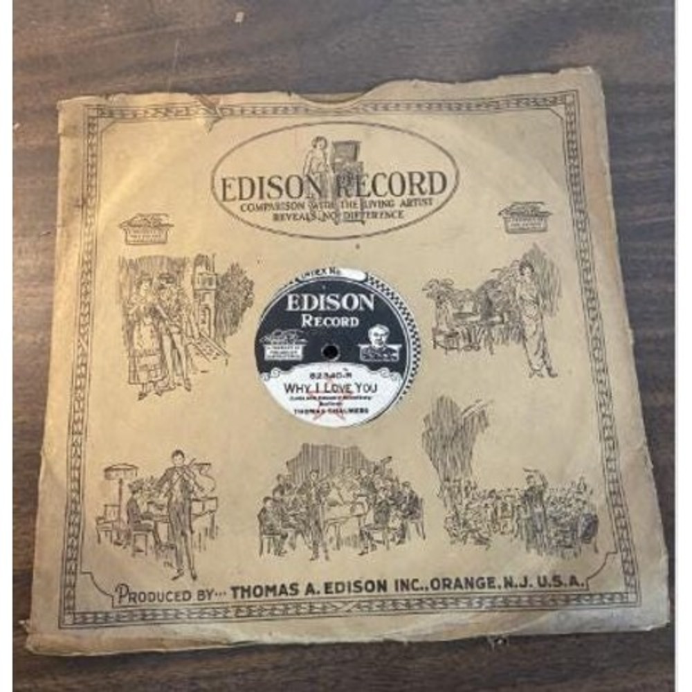 Edison Disc Vinyl Record 82340 Thomas Chalmers 1925 Original Sleeve 10in